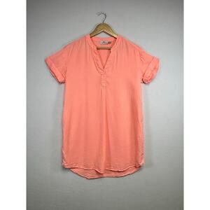 Vineyard Vines Coral Peach Tunic Dress Short Sleeve Casual Beachy XS